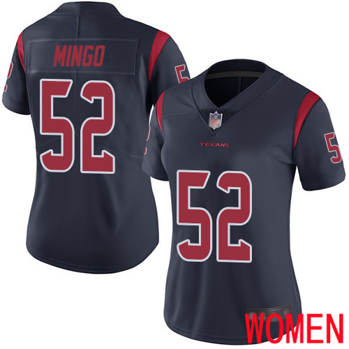 Houston Texans Limited Navy Blue Women Barkevious Mingo Jersey NFL Football 52 Rush Vapor Untouchable